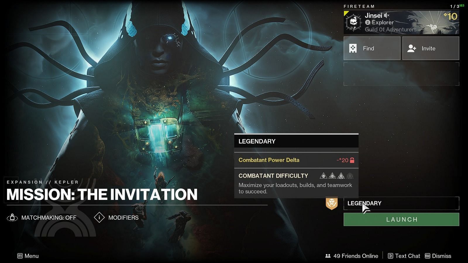 Legendary is certainly doable solo (Image via Bungie)